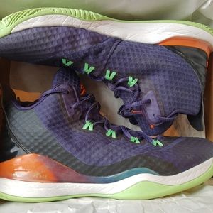 Nike Jordan Super Fly 3 PO mens US 11.5 Ink Bright Mandarin black White Used